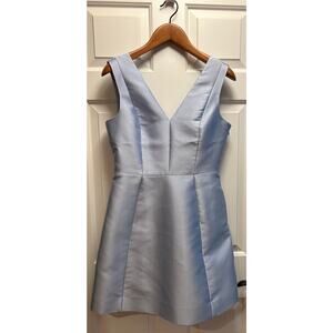 Kate Spade Open Back Bow Mini Dress In Morning Dawn (blue), Size 8